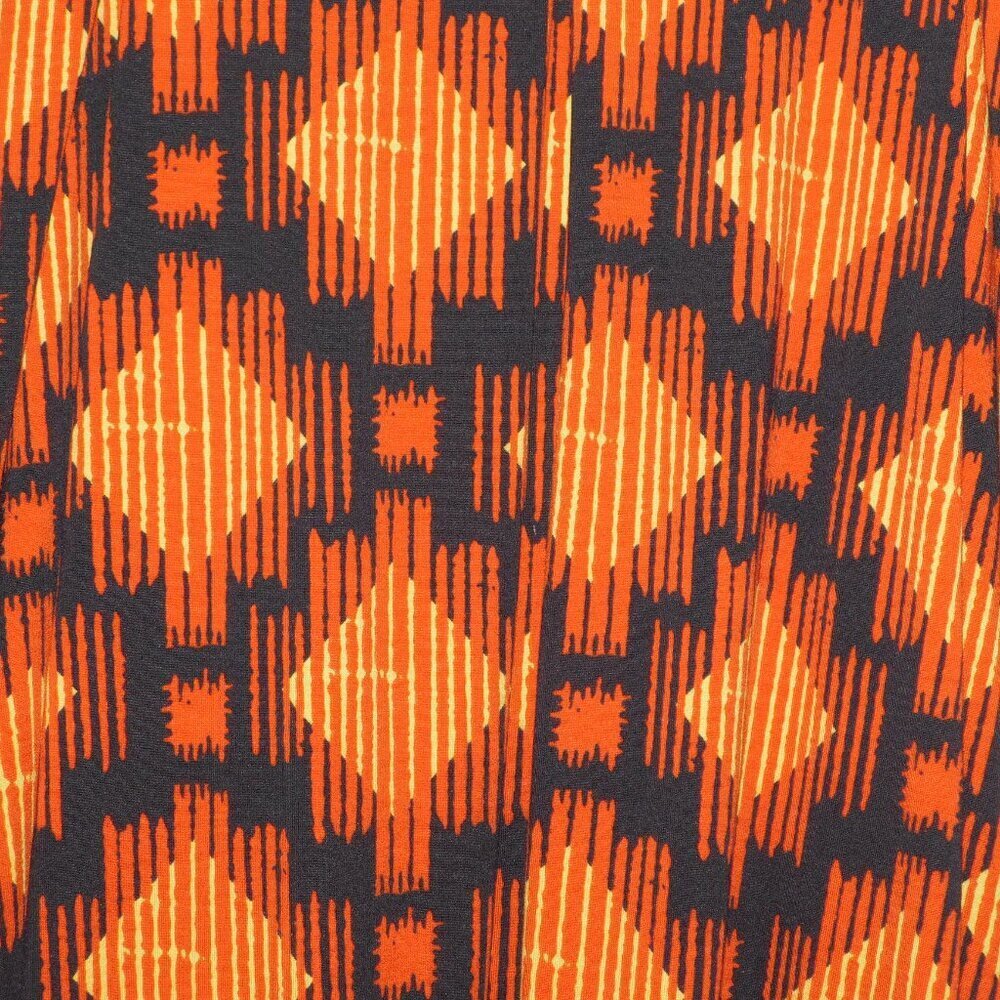 Lularoe Madison Orange Black A Line Pleated Skirt w Pockets UNWORN Womens 3XL - Picture 2 of 4
